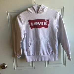 Levi's White Hoodie with Red Logo/ OSIZED small